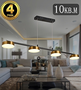 Подвесная люстра Natali Kovaltseva Loft Led LED LAMPS 81101/4C GOLD BLACK